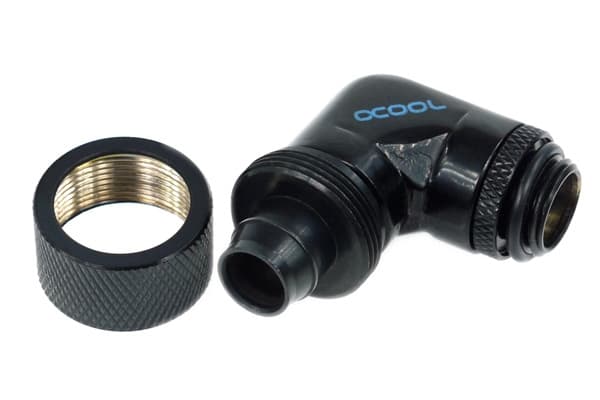 Alphacool HF Screw connector - Armatur for væskekjølesystem - mørkesvart