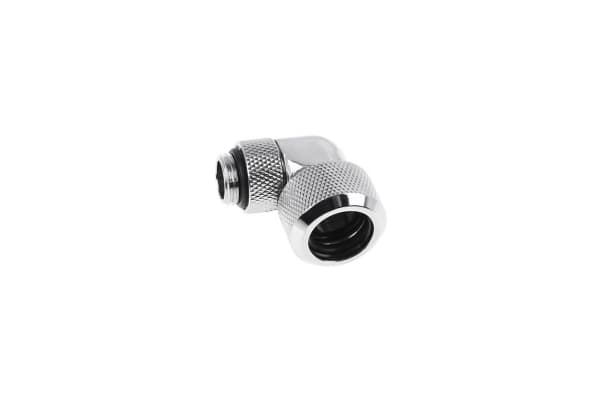 Alphacool Eiszapfen 16 mm HardTube compression fitting 90° rotatable G1/4 - Vinkelarmatur for væskekjølesystemskompresjon - krom