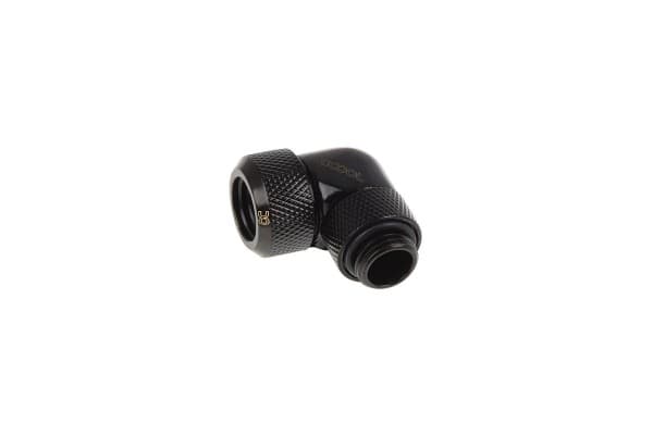 Alphacool 17393, Liitin, Messinki, Musta, 1/4", 90°, 21 mm
