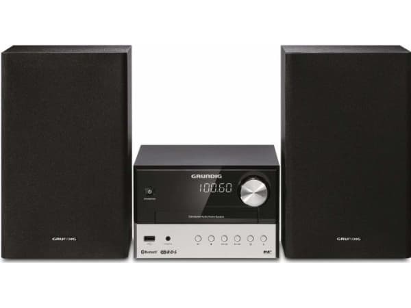Grundig CMS 3000 BT DAB+, Kodin mikroaudiojärjestelmä, Musta, Hopea, 30 W, DAB+,FM,PLL,UKW, LED, MP3,WMA