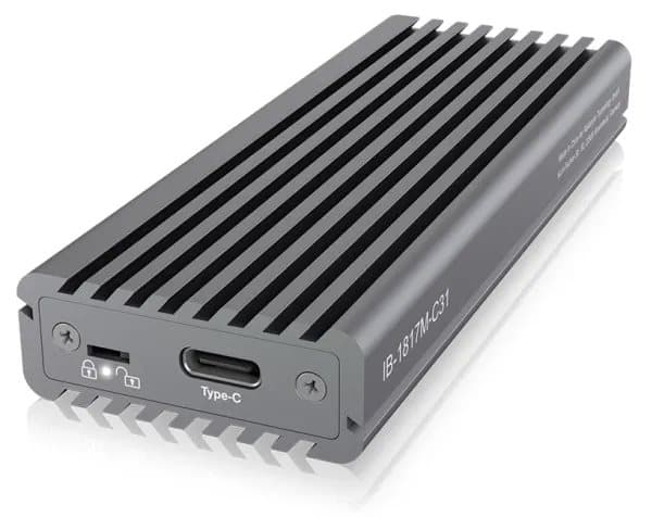 ICY BOX IB-1817M-C31 - Lagringspakning - M.2 - NVMe - USB 3.1 (Gen 2) Grå