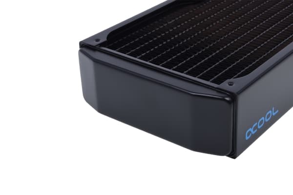 Alphacool NexXxoS XT45, Kjøleribbe, Messing, Kopper, Stål, Sort, 12 cm, 124 mm, 522 mm