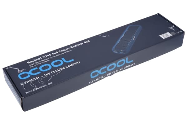 Alphacool NexXxoS XT45, Kjøleribbe, Messing, Kopper, Stål, Sort, 12 cm, 124 mm, 522 mm