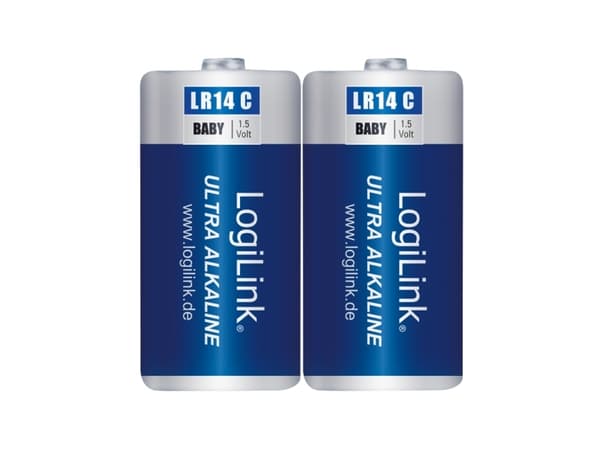 LogiLink LR14B2, Engangsbatteri, C, Alkalinsk, 1,5 V, 2 stykker, 4800 mAh
