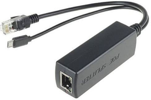MicroConnect - PoE fordeler - DC 48 V - output-stikforbindelser: 1 - sort