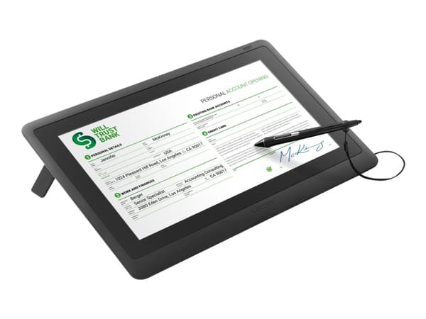 Wacom DTK-1660E - Digitizer w/ LCD-näytöllä - 34,42 x 19,36 cm - sähkömagneettinen - kaapelointi - HDMI, USB 2.0