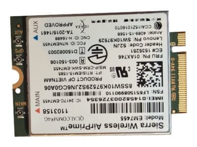 Lenovo ThinkPad EM7455 4G Mobile Broadband Trådløs mobilmodem 4G