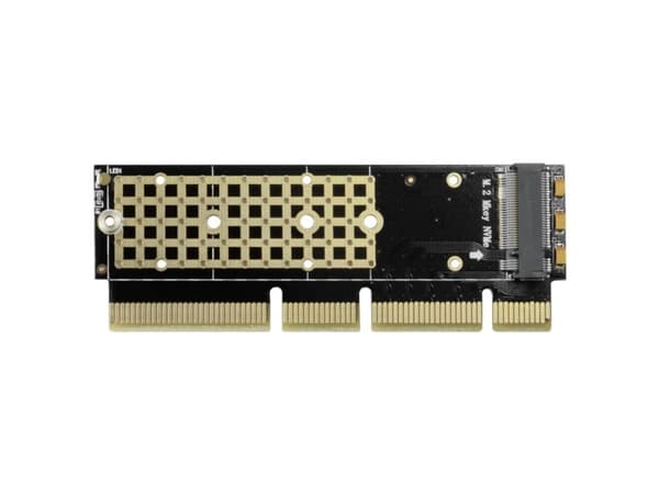 Axagon PCI-E 3.0 16x - M.2 SSD NVMe. Opptil 80 mm grensesnittkort/adapter innebygd (PCEM2-1U)