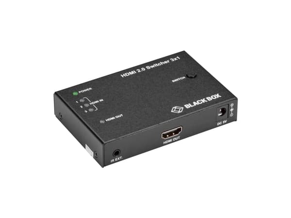 Black Box VSW-HDMI2-3X1 - Video/audio switch - 3 x HDMI - stasjonær
