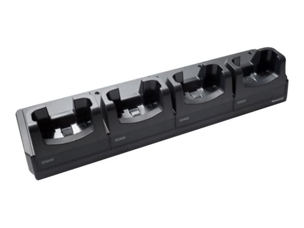 Honeywell Quad Bay Charging Base - Batterilader - utgangskontakter: 4 - Europa - for ScanPal EDA50, EDA51 Sort