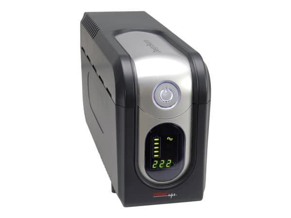 ROLINE DesignSecure 825 - UPS - AC 230 V - 825 VA - svart, sølv Sort, Sølv