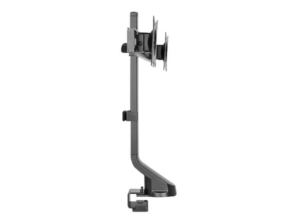Maclean MC-854 - Monteringssett - for 2 LCD-skjermer - metall - svart - skjermstørrelse: 17"-27" - skrivebordsmonterbar