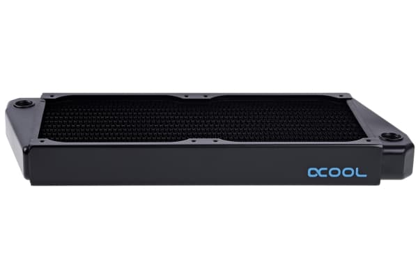 Alphacool 14229, Kjøleribbe, Messing, Stål, Sort, 124 mm, 293 mm, 30 mm