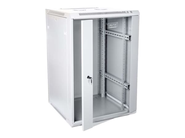 DIGITUS Professional DN-W19 18U/600 - Skap - veggmonterbar - grå, RAL 7035 - 18U - 19"