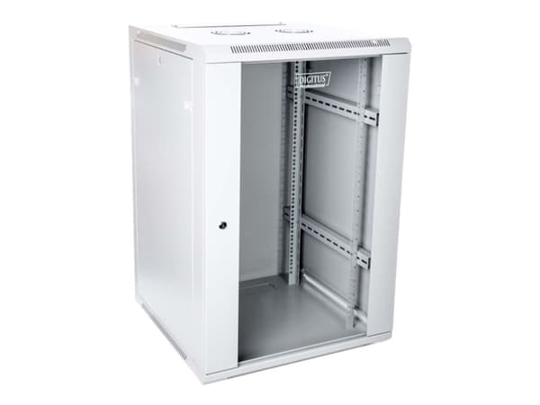DIGITUS Professional DN-W19 18U/600 - Skap - veggmonterbar - grå, RAL 7035 - 18U - 19"