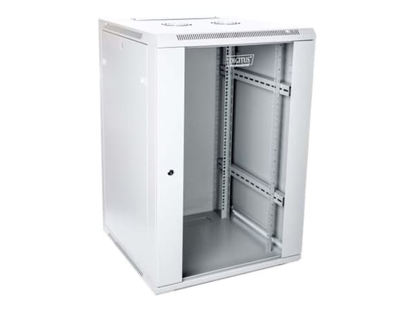 DIGITUS Professional DN-W19 18U/600 - Skap - veggmonterbar - grå, RAL 7035 - 18U - 19"