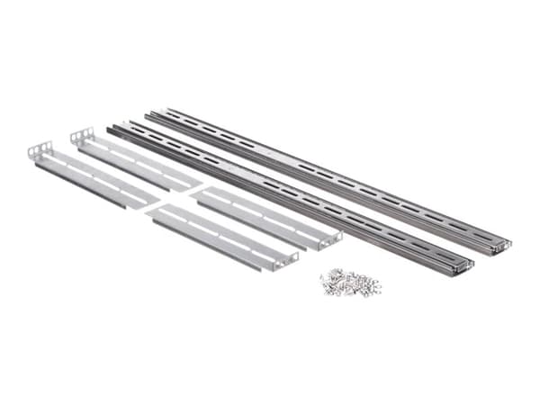 Netrack - Monteringsskinner for rack - sølv - 4U - 19"
