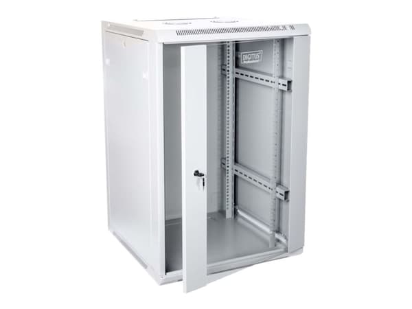 DIGITUS Professional DN-W19 15U/600 - Skåp - väggmontering - grå, RAL 7035 - 15U - 19"