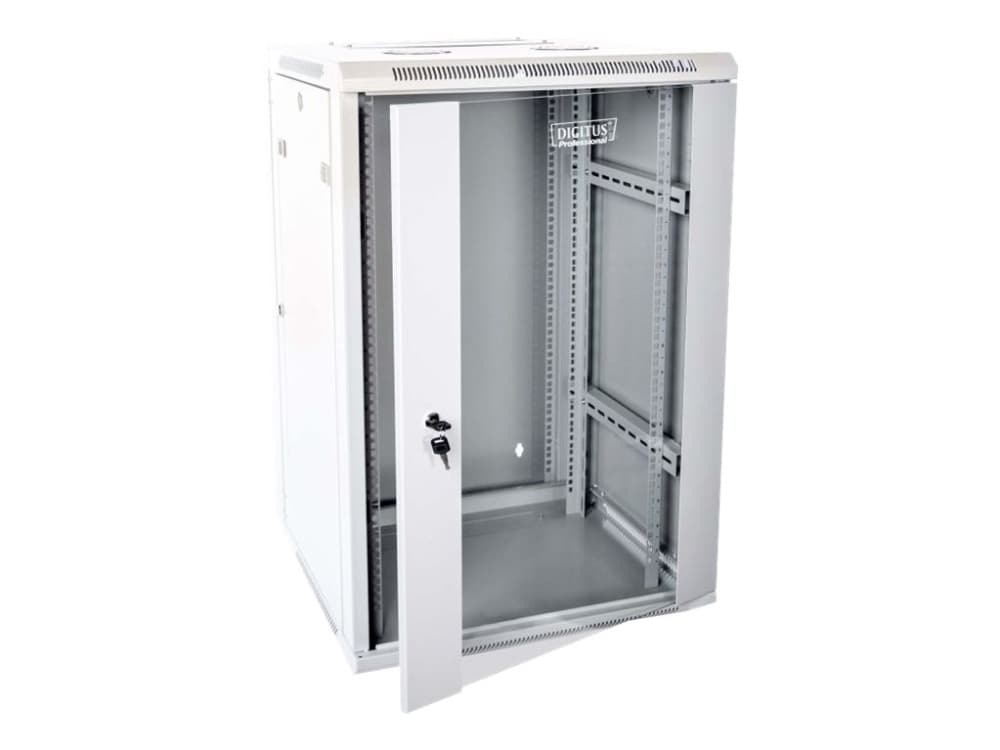 DIGITUS Professional DN-WD19 12U/600 - Skåp - väggmonterbart - grått, RAL 7035 - 12U - 19"