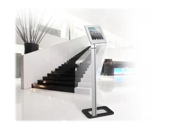 TECHly Np - Ställ - för surfplatta - låsbar - plast, aluminium - silver - skärmstorlek: 9.7"-10.1" - monteringsgränssnitt: 75 x 75 mm - golvstående