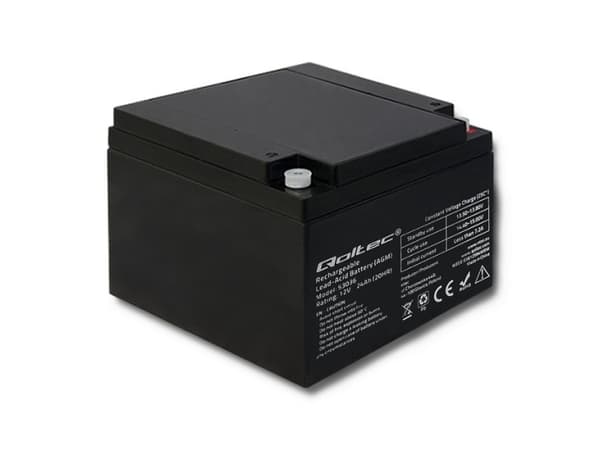 Qoltec AGM battery - UPS-batteri - 1 x batteri - blysyre - 24 Ah