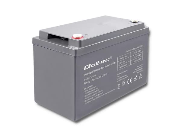 Qoltec - UPS-batteri - 1 x batteri - blysyre - 100 Ah