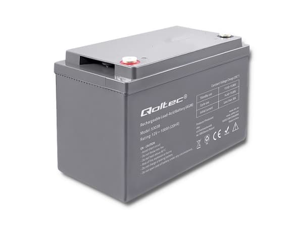 Qoltec - UPS-batteri - 1 x batteri - blysyre - 100 Ah
