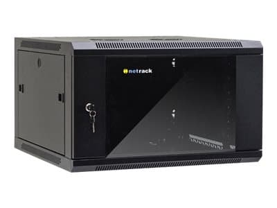 Netrack - Skåp - väggmonterbart - svart - 6U - 19"