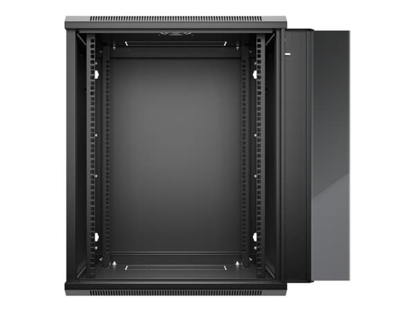 Netrack - Skap - veggmonterbar - svart - 15U - 19"
