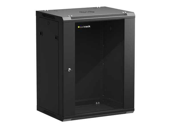 Netrack - Skap - veggmonterbar - svart - 15U - 19"