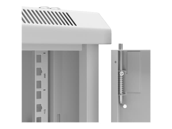 Netrack - Rack skåp - väggmontering, overhang mountable - grå - 18U - 19"