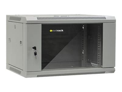 Netrack - Rack skåp - väggmontering - grå - 6U - 19"