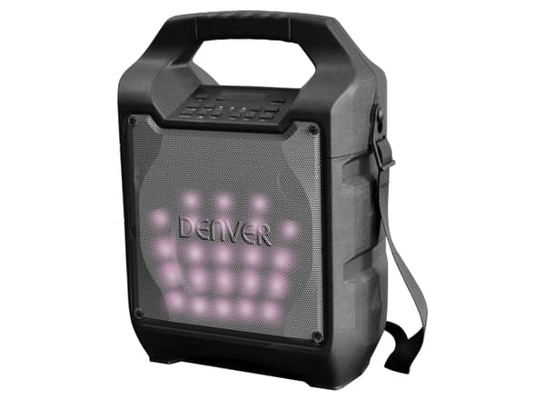 Denver TSP-205, 20 W, Svart, LED, Kabel & Trådlös, AC, Batteri, 230 V Svart