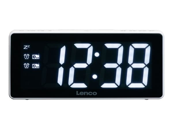 Lenco CR-30 - Klokkeradio - hvit