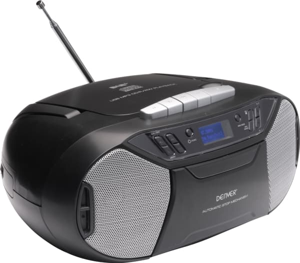 Denver TDC-250, 1,58 kg, Sort, Sølv, Bærbar CD-spiller