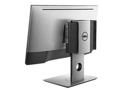 Dell Micro Form Factor All-in-One Stand MFS18 - Stativ - for monitor / mini-PC - skjermstørrelse: 19"-27" - monteringsgrensesnitt: 100 x 100 mm - skr Sort, Sølv
