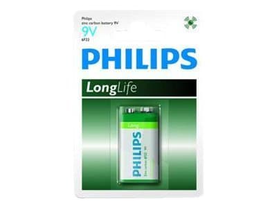 Philips LongLife 6F22L1B - Batteri 9V - Karbonsink