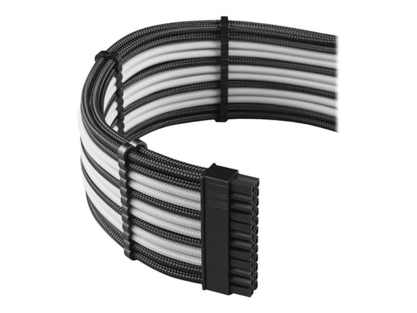 CableMod PRO Series ModMesh - Skjøteledningskabelsett - formstøpt - svart, hvit
