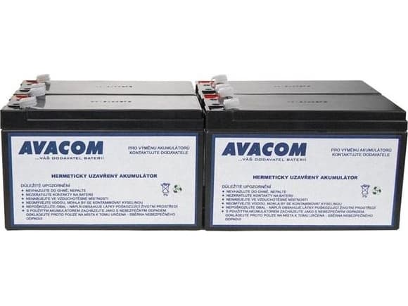 AVACOM AVA-RBC23-KIT, Forseglet blysyre (VRLA), 4 stykker, Sort, Vietnam, APC RBC23, 9,6 kg
