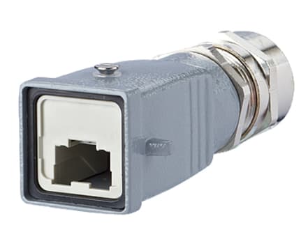 BTR E-DAT Industry IP67 V5 metal plug housing - Kontaktdeksel - grå