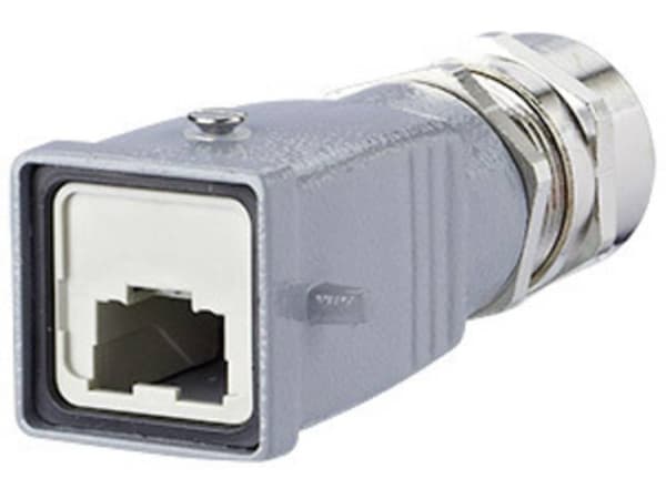 BTR E-DAT Industry IP67 V5 metal plug housing - Kontaktdeksel - grå