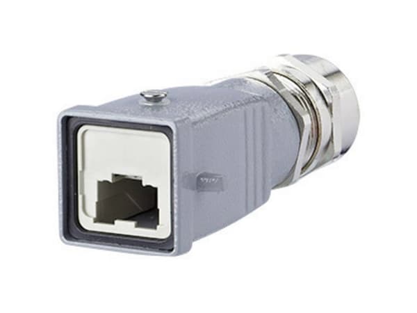 BTR E-DAT Industry IP67 V5 metal plug housing - Kontaktdeksel - grå