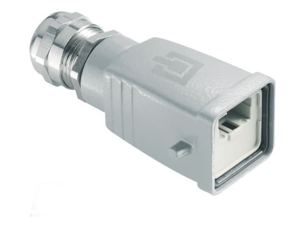 BTR E-DAT Industry IP67 V5 metal plug housing - Kontaktdeksel - grå