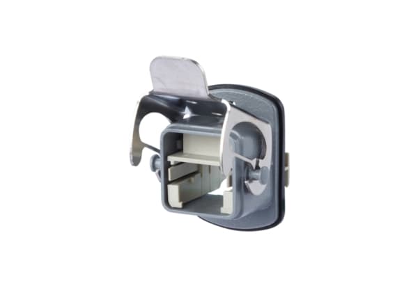 BTR E-DAT Industry IP67 V5 metal bulkhead Flanged housing - Kontaktdeksel - grå