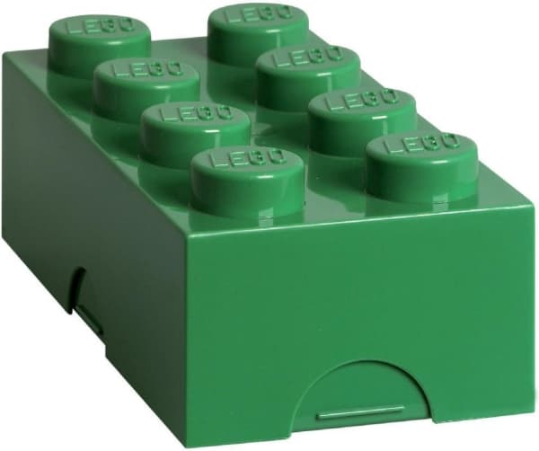 LEGO Lunch Box 8 - Matlagringsbeholder - mørk grønn