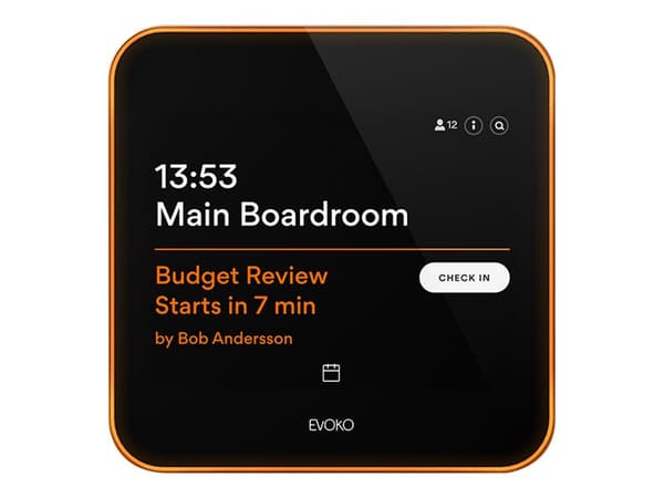 Evoko Liso - Room manager - trådløs, kablet - 802.11a/b/g/n, NFC - Gigabit Ethernet