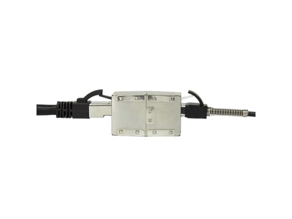 LogiLink NP0058, Flat, Metallisk, RJ-45, RJ-45, Hunkjønn, Hunkjønn