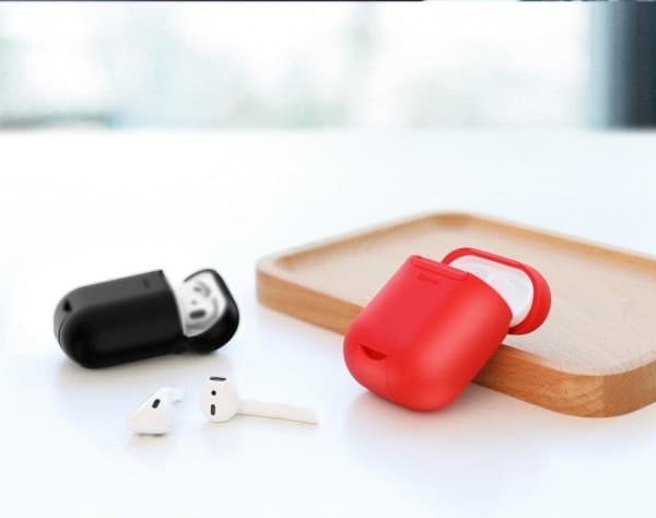 Baseus-deksel (WIAPPOD-09) AirPods 2/AirPods 1 rød