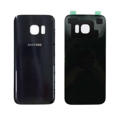 Samsung Galaxy S7 Edge Baksida Svart med baksida tejp