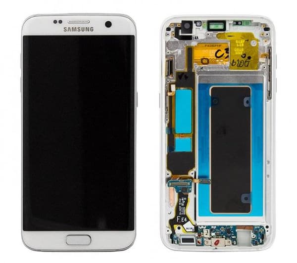 Samsung Galaxy S7 Edge Skärm Original LCD Display Glas - Vit
